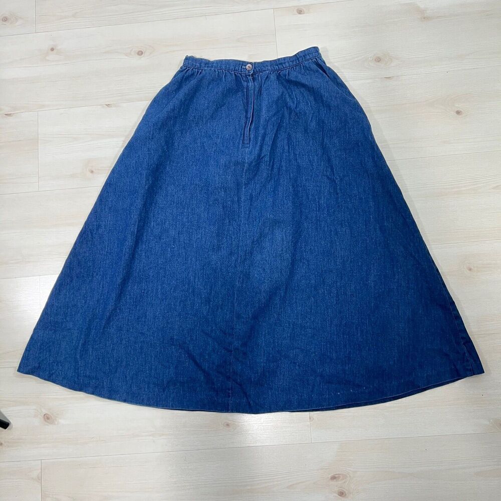 Vtg H Bar C Ranchwear California Prairie Skirt USA Midi Sz 12 Western Embroidery - Picture 9 of 13